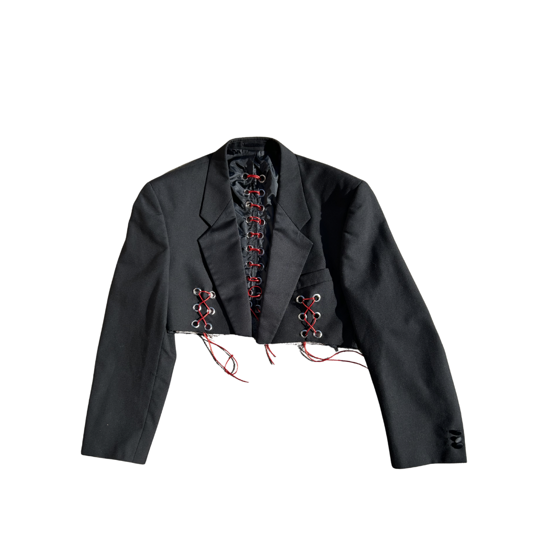 Black & Red Corset Blazer